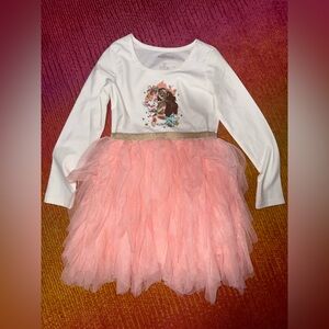 Disney Moana White and Pink Dress